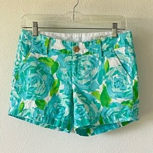 Lilly Pulitzer Callahan Peony Print Artsy Women's Beachy Shorts Size 0